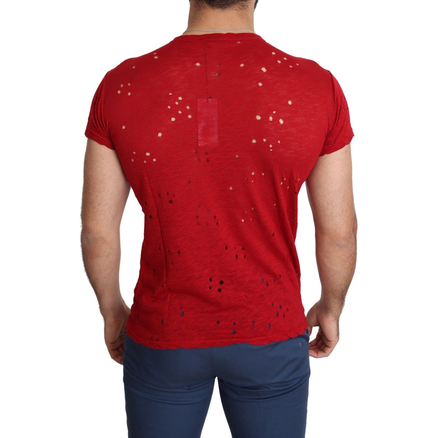 Guess Radiant Red Cotton Tee Perfect For Everyday Style Guess Brown
