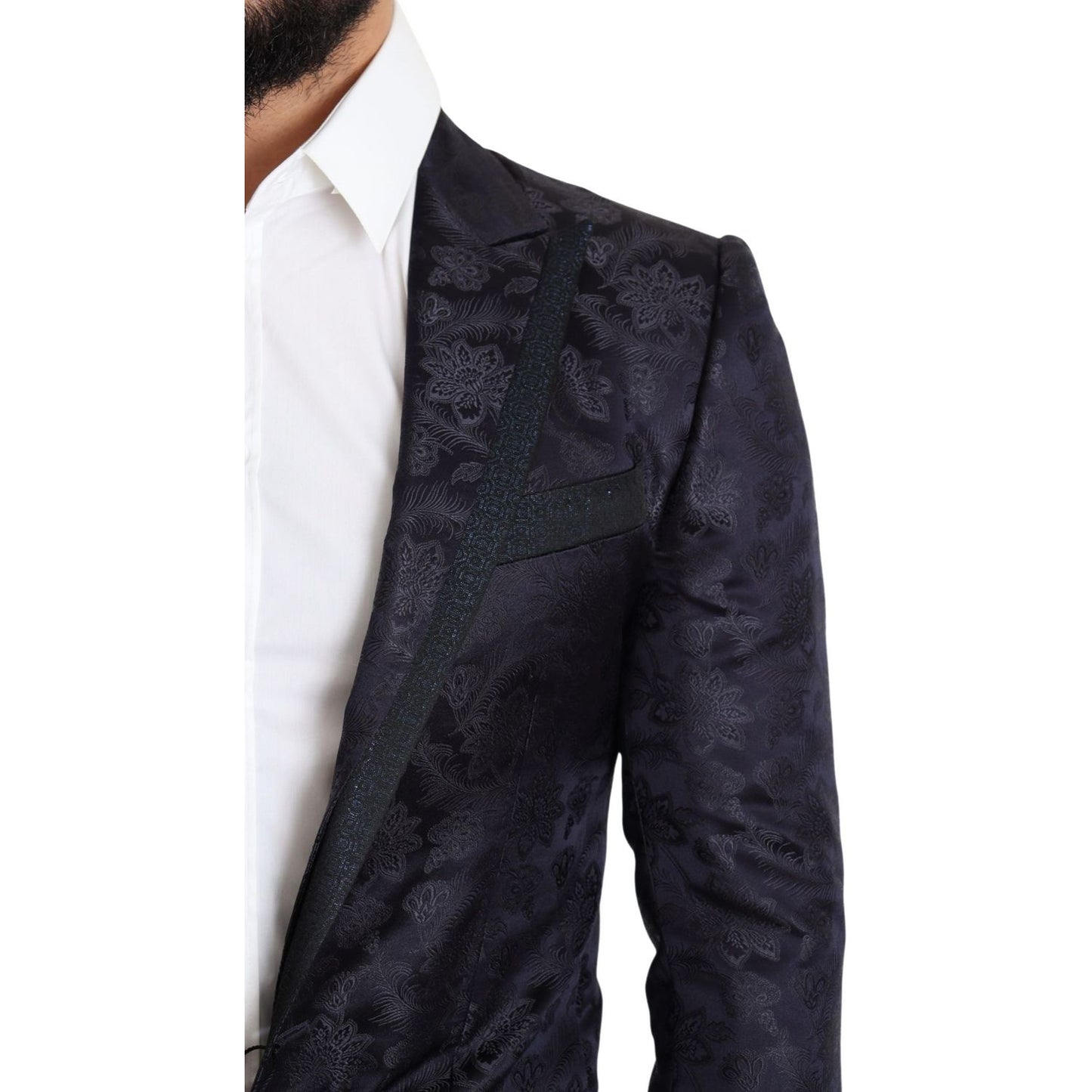 Dolce & Gabbana Elegant Silk Blend Martini Blazer in Blue Dolce & Gabbana Dark Slate Gray