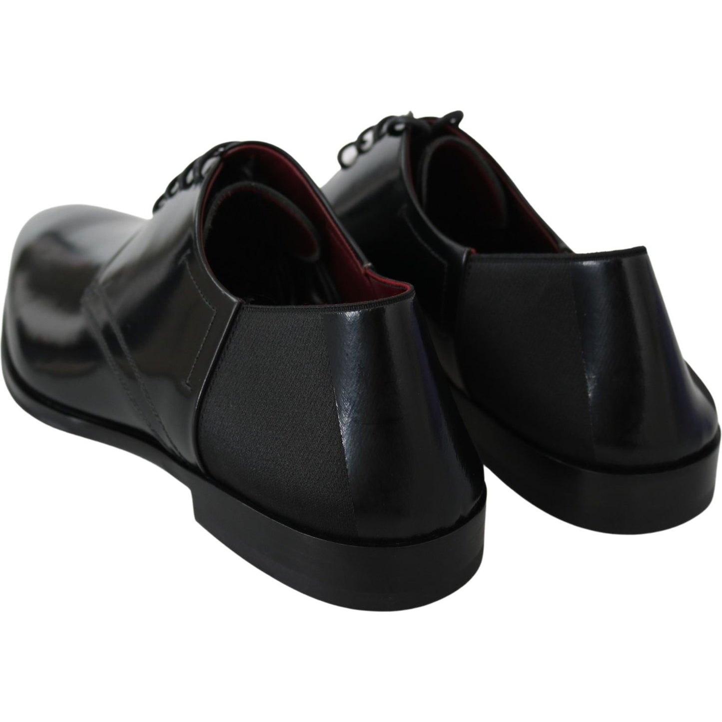Dolce & Gabbana Elegant Black Leather Derby Shoes Dolce & Gabbana Black