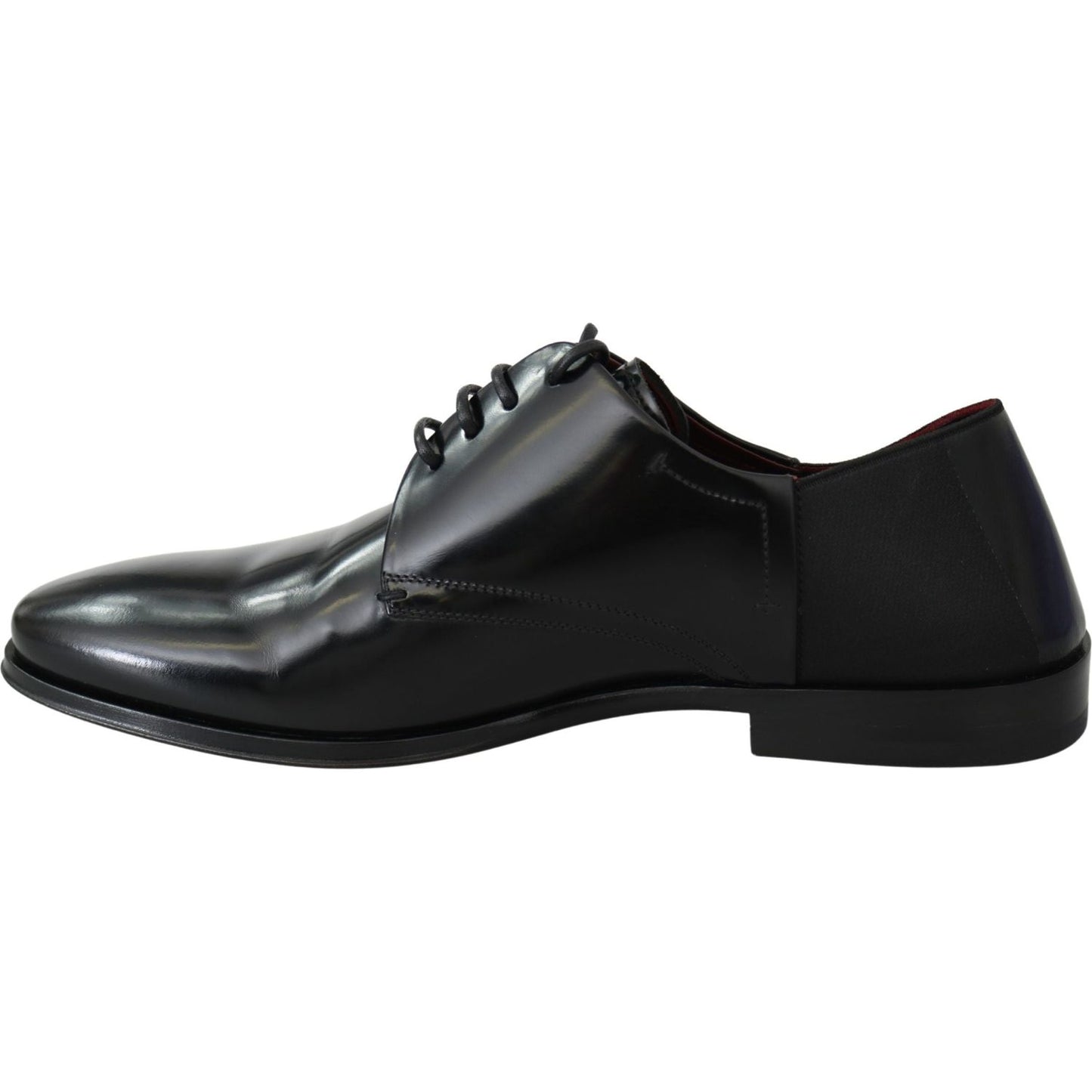 Dolce & Gabbana Elegant Black Leather Derby Shoes Dolce & Gabbana Black