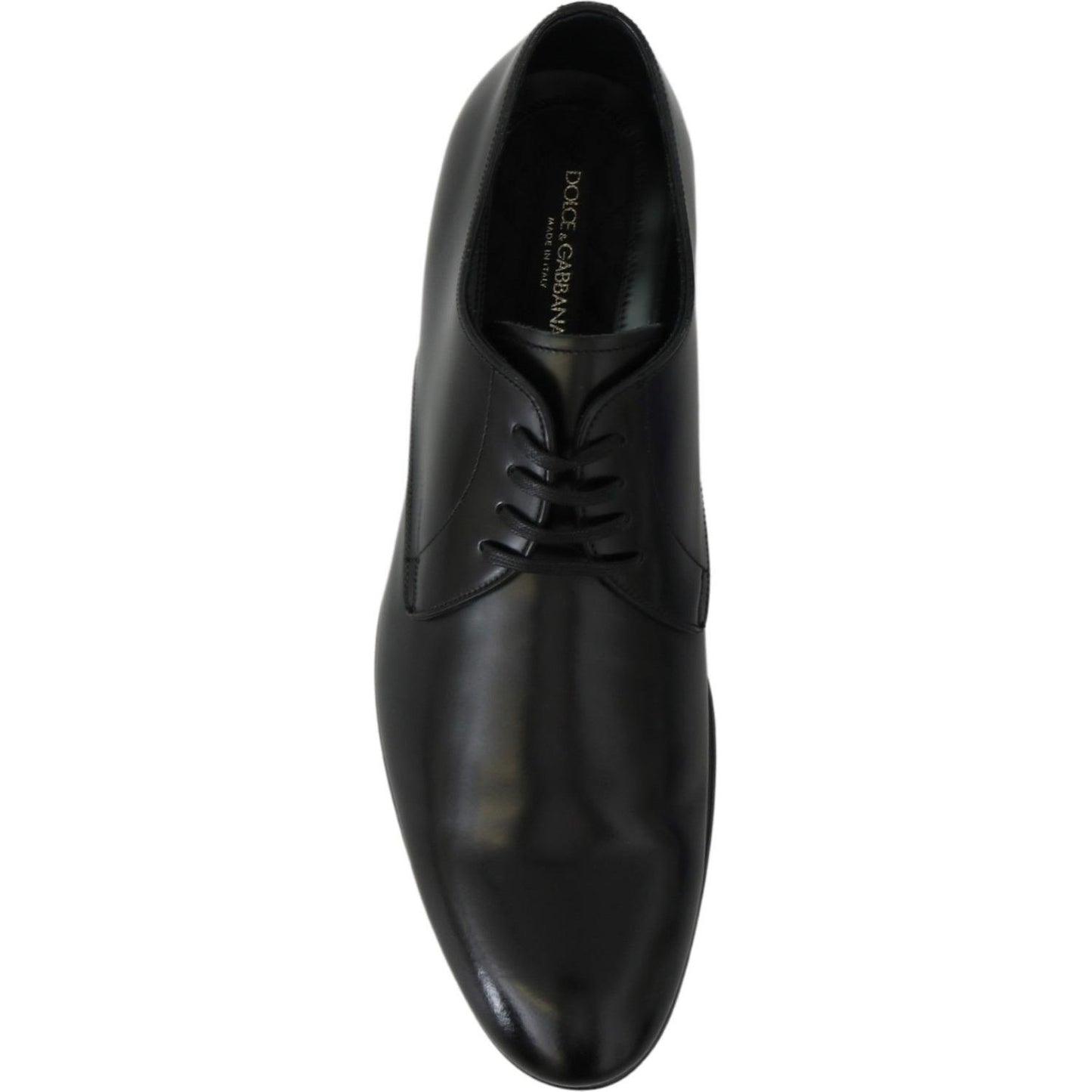 Dolce & Gabbana Elegant Black Leather Derby Shoes Dolce & Gabbana Black