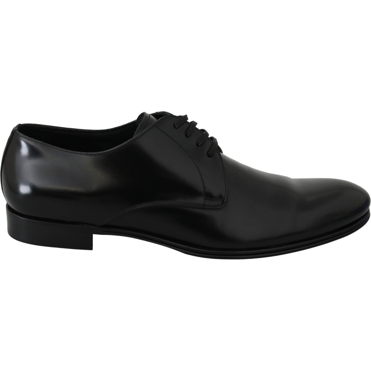 Dolce & Gabbana Elegant Black Leather Derby Shoes Dolce & Gabbana Black