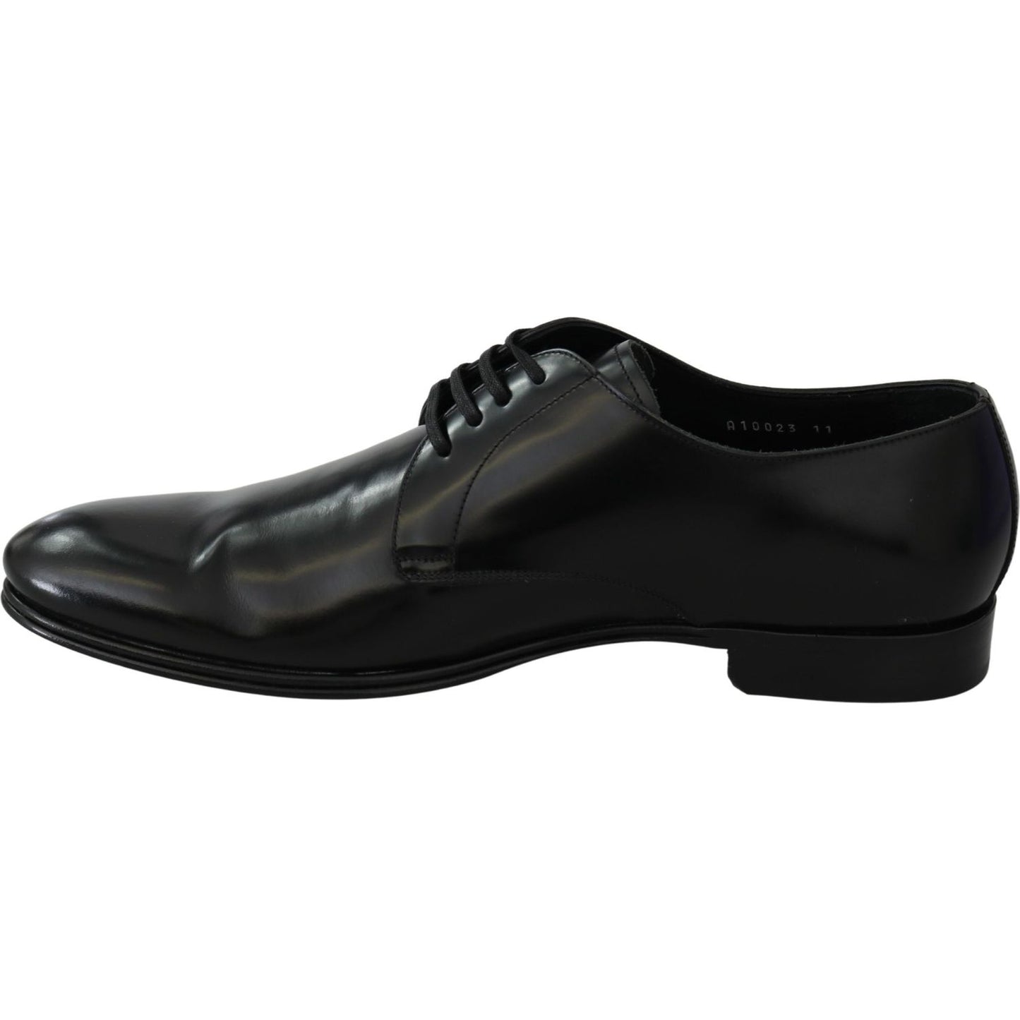 Dolce & Gabbana Elegant Black Leather Derby Shoes Dolce & Gabbana Black