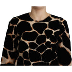 Dolce & Gabbana Black Giraffe Print Shift Mini Dress DR2645-36