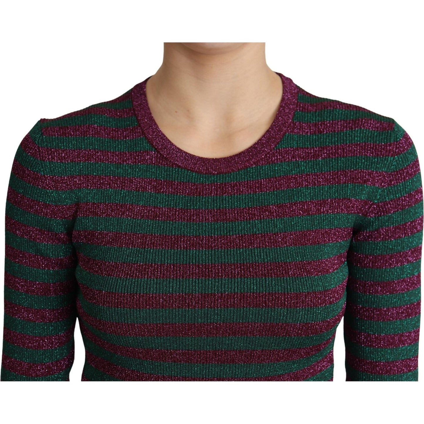 Dolce & Gabbana Elegant Maroon Crewneck Sweater Dolce & Gabbana Dark Slate Gray