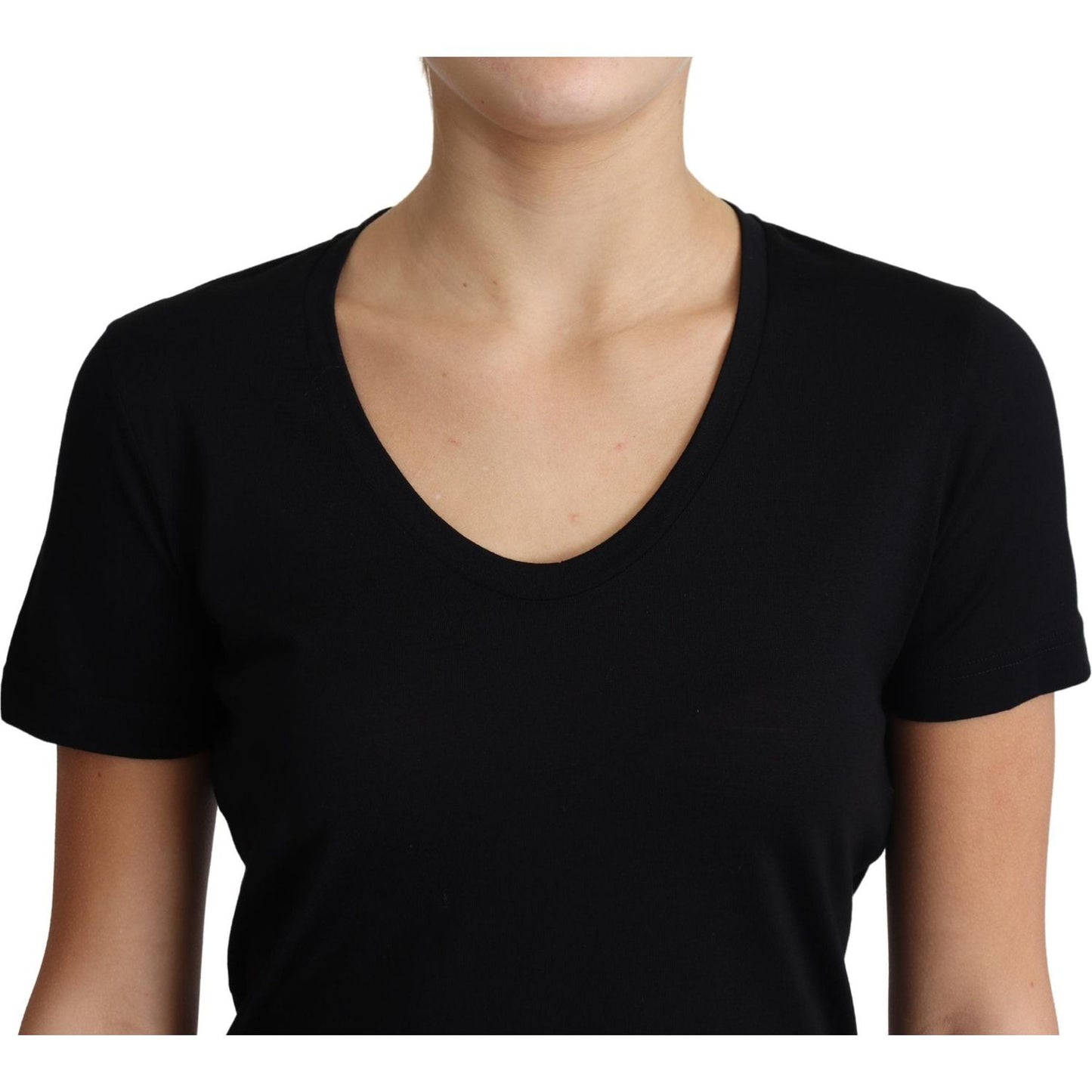 Dolce & Gabbana Black Wool Round Neck Short Sleeves T-shirt TSH5716-40