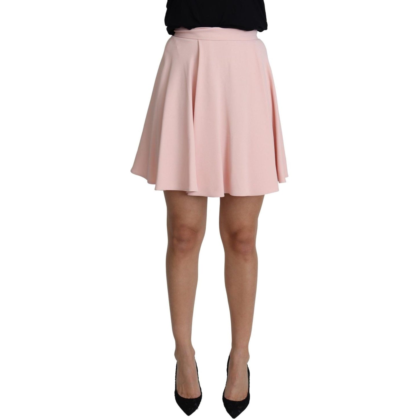 Dolce & Gabbana Elegant Pink Flare A-line Mini Skirt Dolce & Gabbana Gray