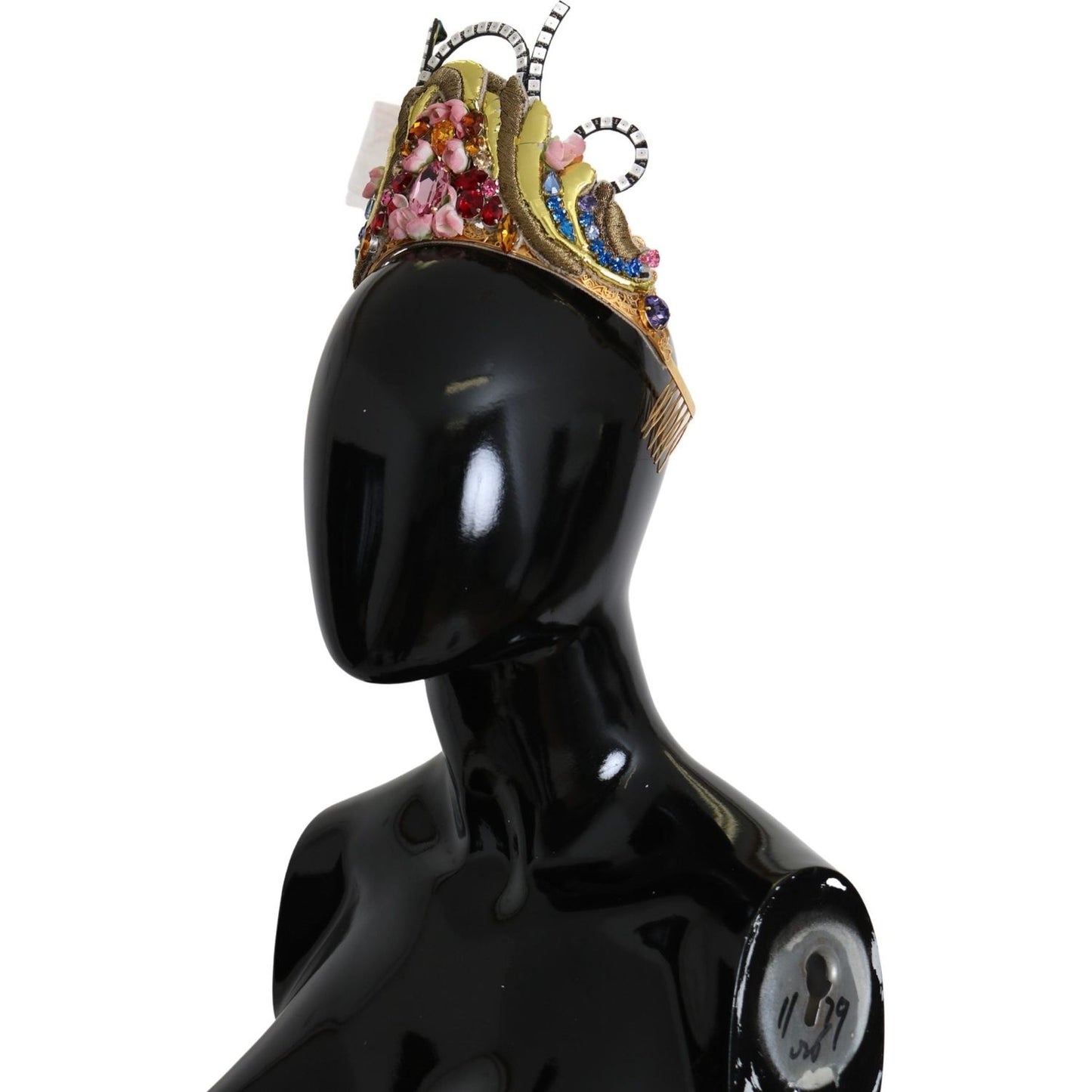 Dolce & Gabbana Stunning Crystal Diadem Tiara - Gold Multicolor Diadem Dolce & Gabbana Black