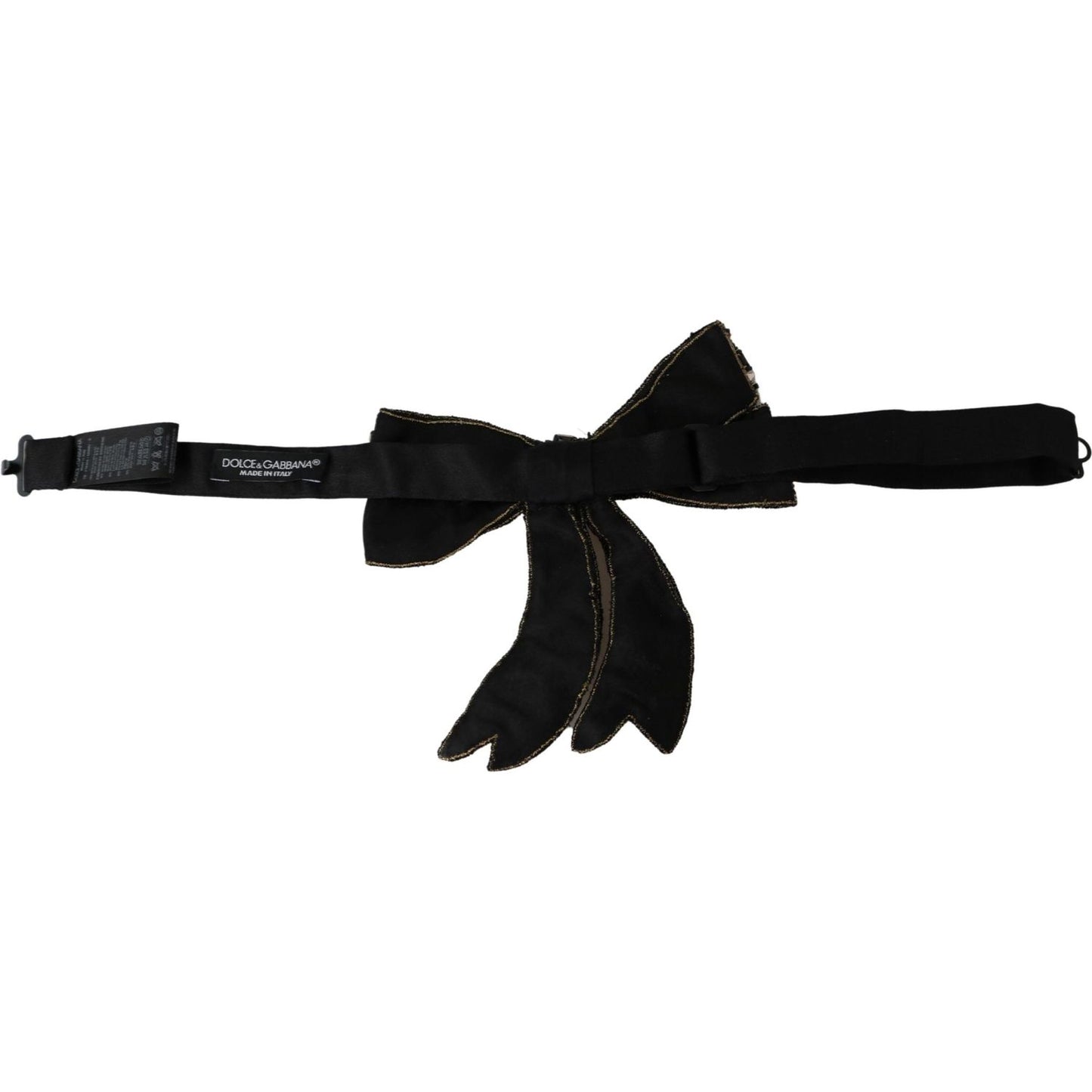 Dolce & Gabbana Elegant Silk Rhinestone Bow Tie Bow Tie Dolce & Gabbana Black