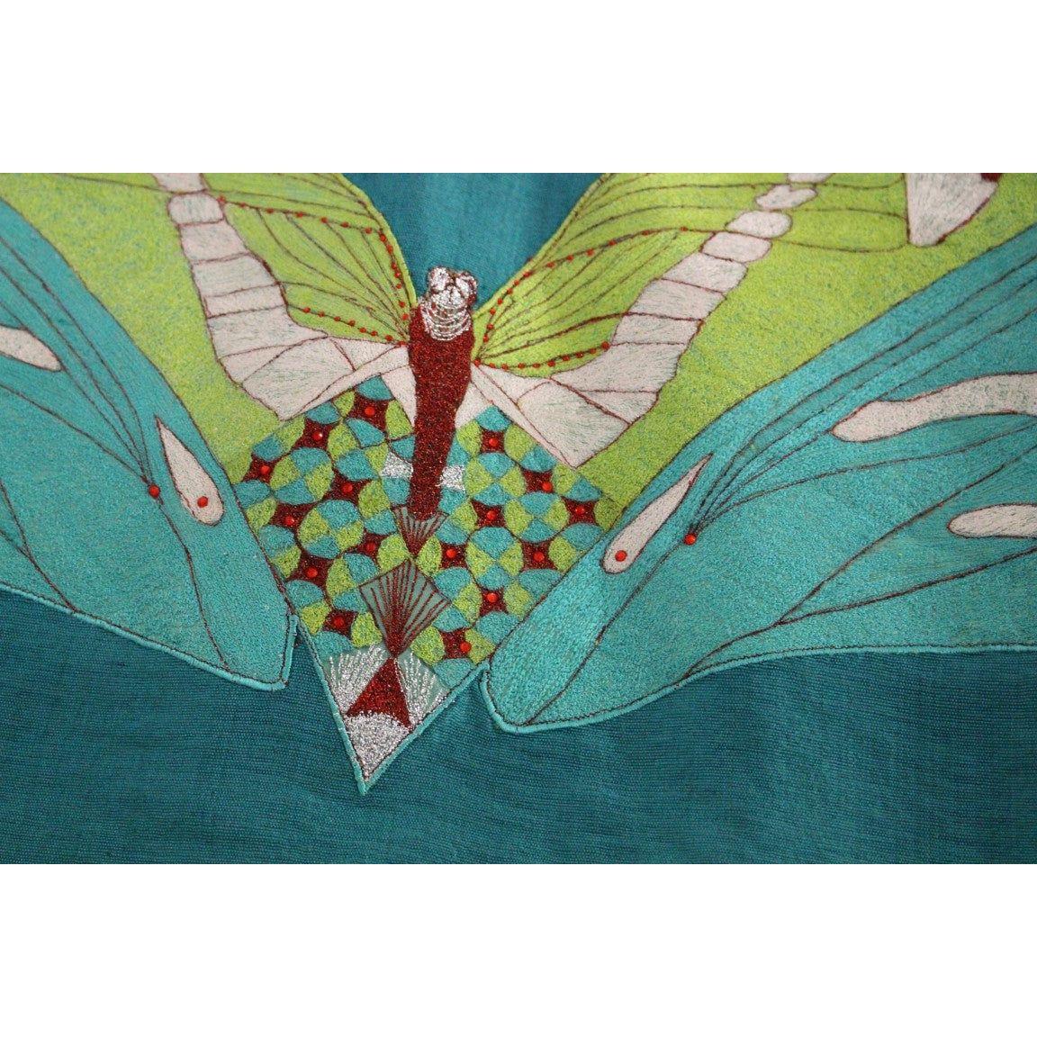 Lanre Da Silva Ajayi Elegant Embroidered Green Mini Dress Lanre Da Silva Ajayi Dim Gray