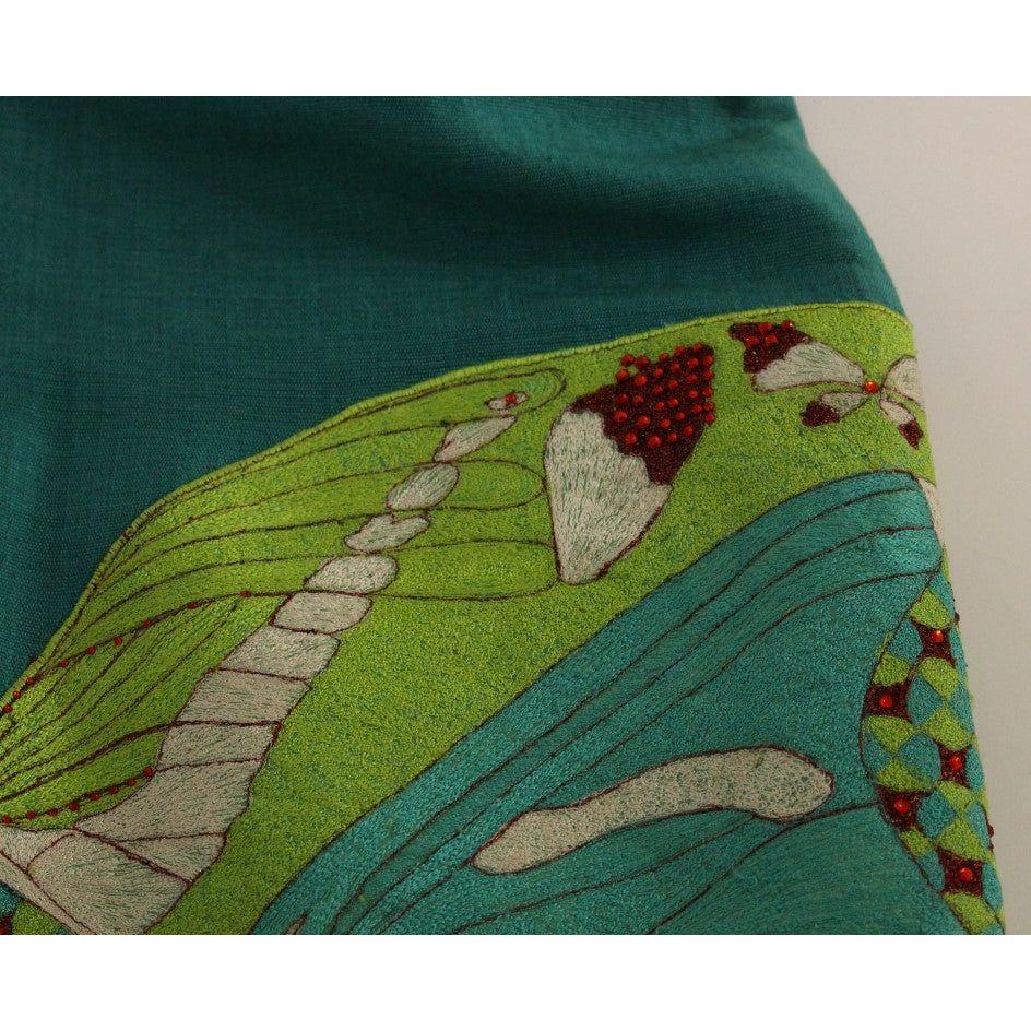 Lanre Da Silva Ajayi Elegant Embroidered Green Mini Dress Lanre Da Silva Ajayi Dark Slate Gray