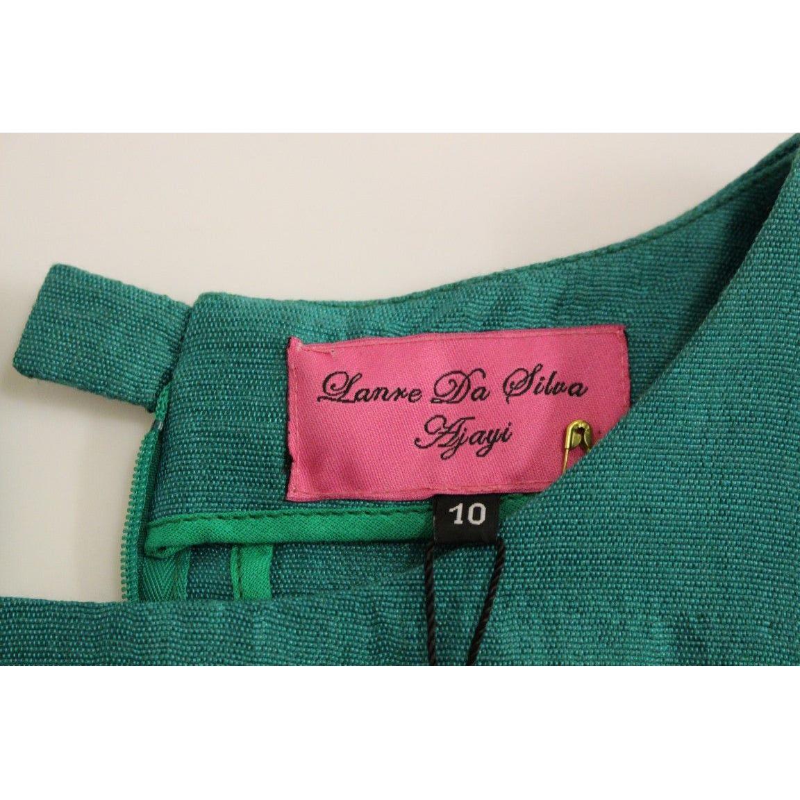Lanre Da Silva Ajayi Elegant Embroidered Green Mini Dress Lanre Da Silva Ajayi Gray