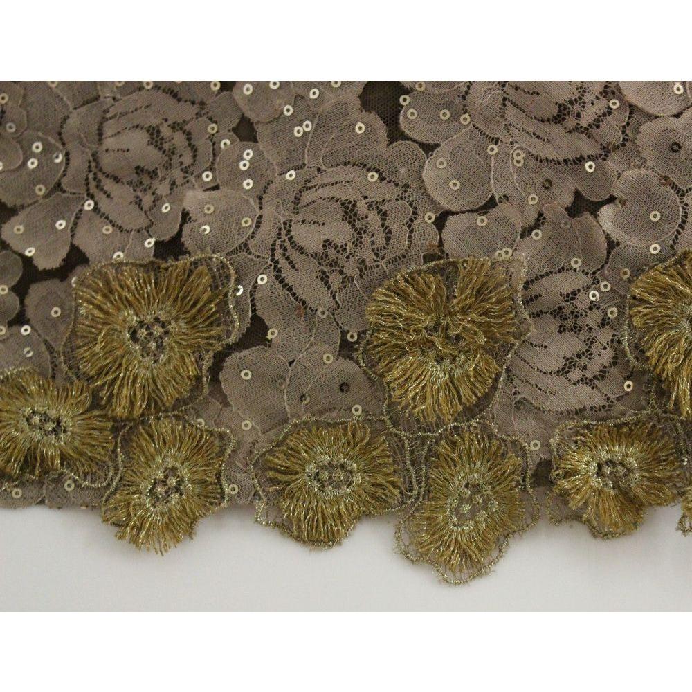 Lanre Da Silva Ajayi Exquisite Gold Lace Maxi Dress with Crystals Lanre Da Silva Ajayi Dark Olive Green