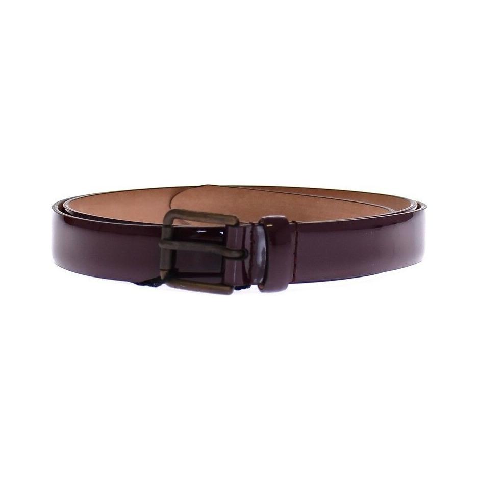 Dolce & Gabbana Elegant Purple Leather Belt Belt Dolce & Gabbana Dark Slate Gray