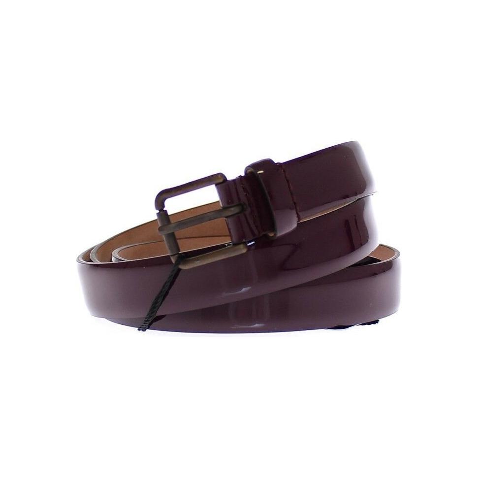Dolce & Gabbana Elegant Purple Leather Belt Belt Dolce & Gabbana Dark Slate Gray