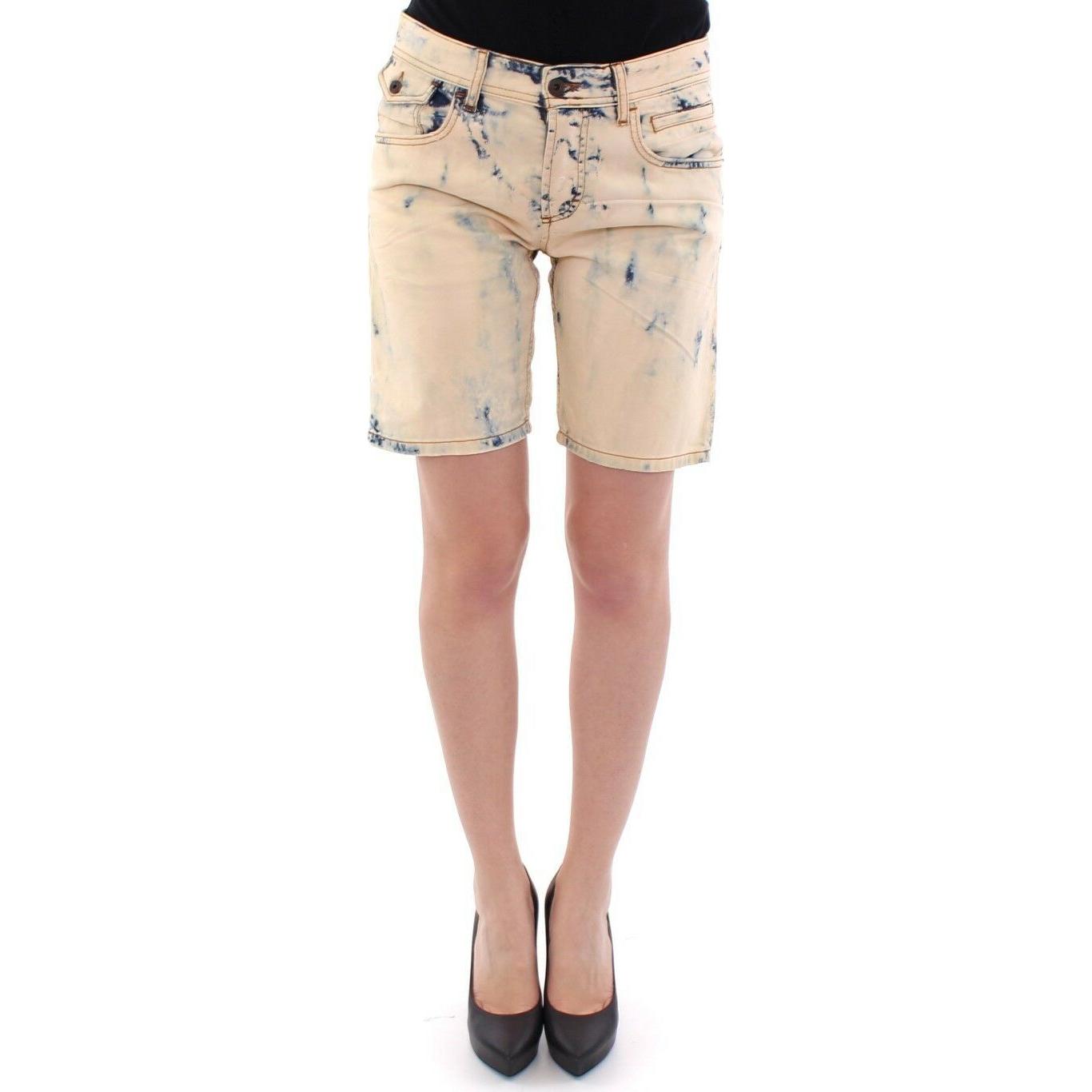 Dolce & Gabbana Chic Summertime Cotton Shorts in Blue Dolce & Gabbana Tan