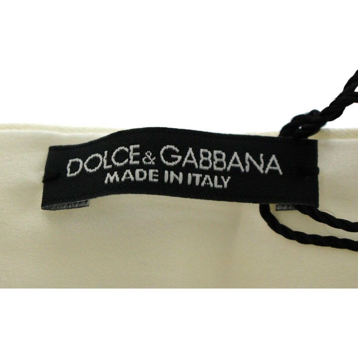Dolce & Gabbana Exclusive White Silk Evening Cummerbund Dolce & Gabbana Dark Gray