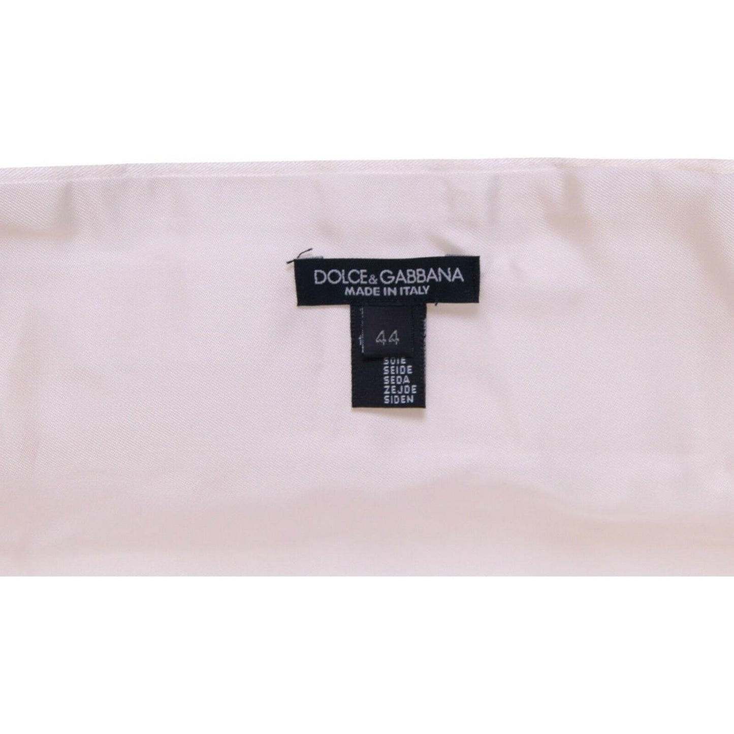 Dolce & Gabbana Elegant White Silk Cummerbund Dolce & Gabbana Light Gray