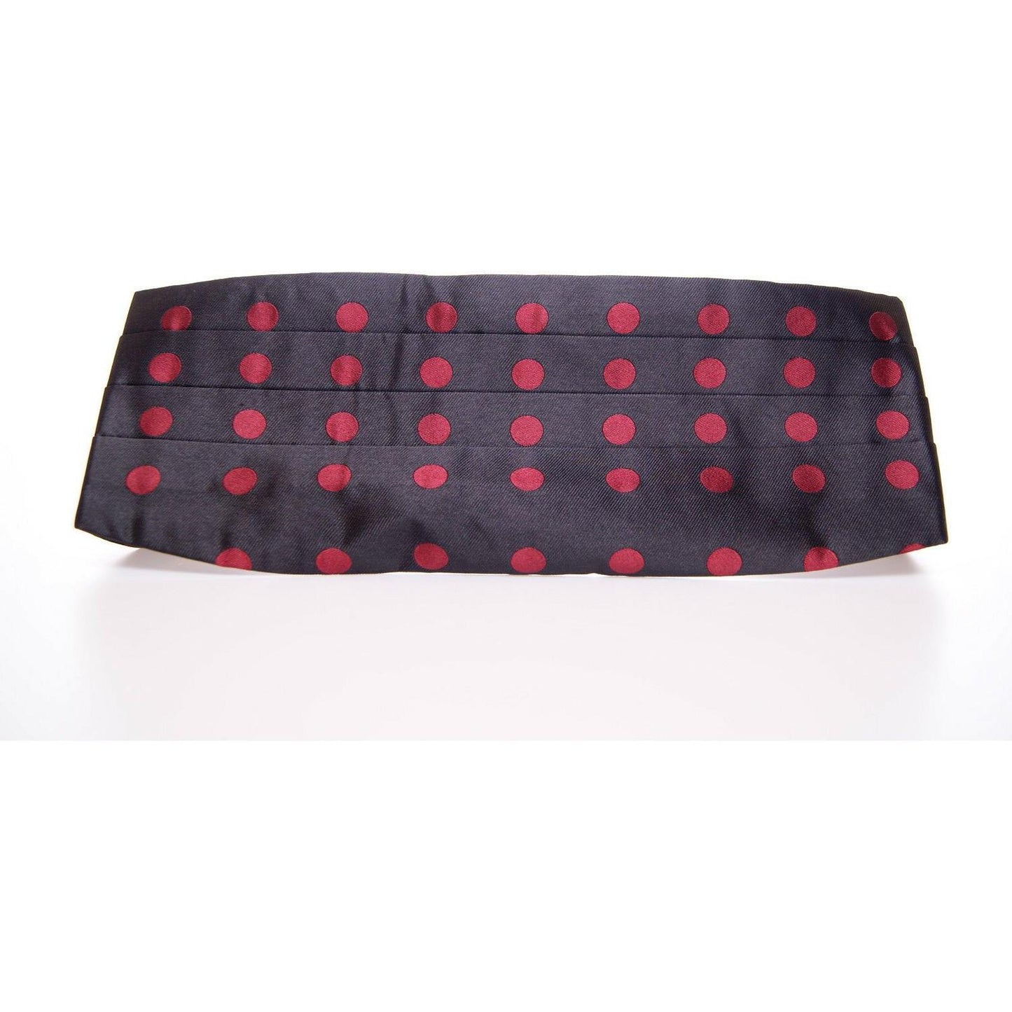 Dolce & Gabbana Exquisite Black Silk Cummerbund with Red Polka Dots Dolce & Gabbana Misty Rose