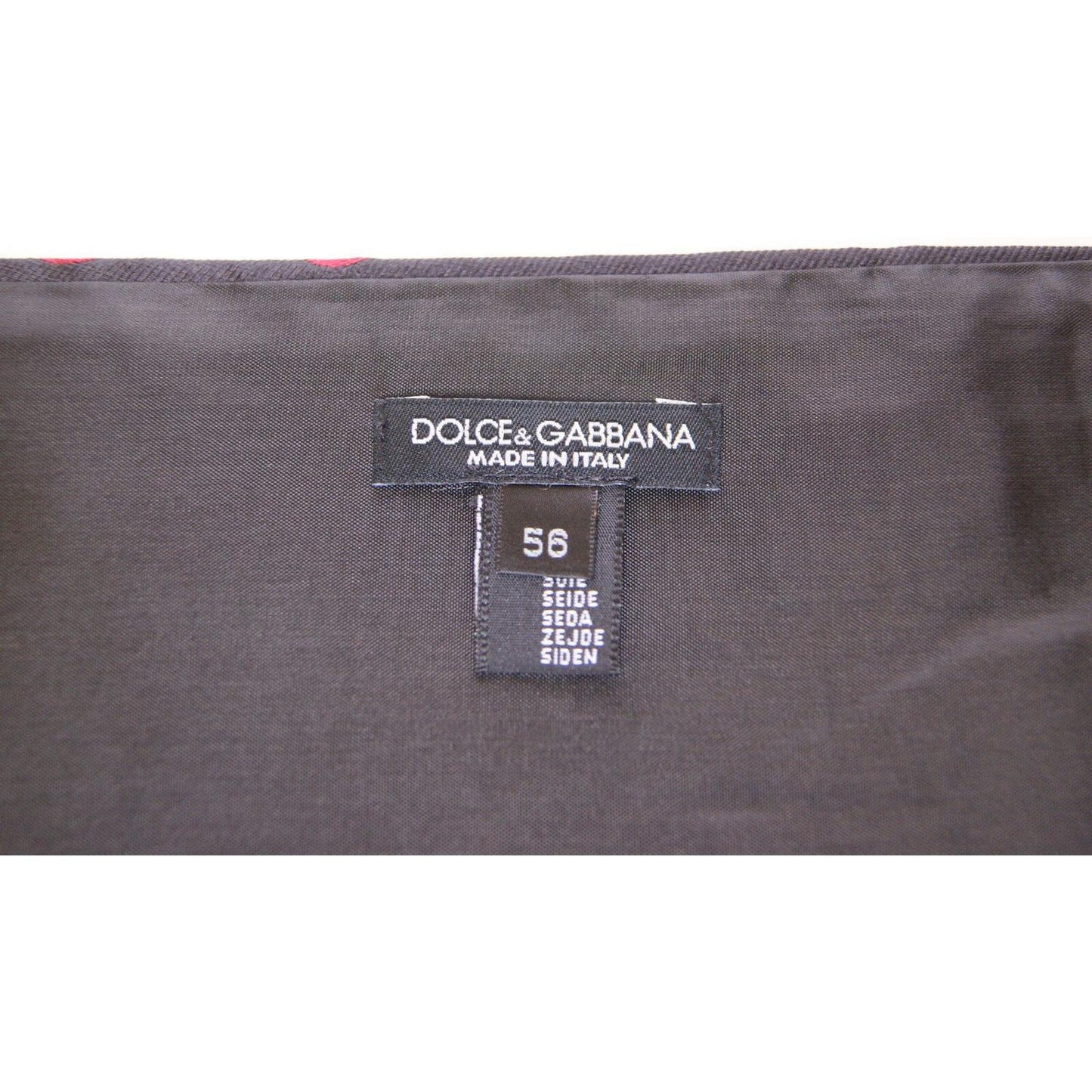 Dolce & Gabbana Exquisite Black Silk Cummerbund with Red Polka Dots Dolce & Gabbana Dim Gray