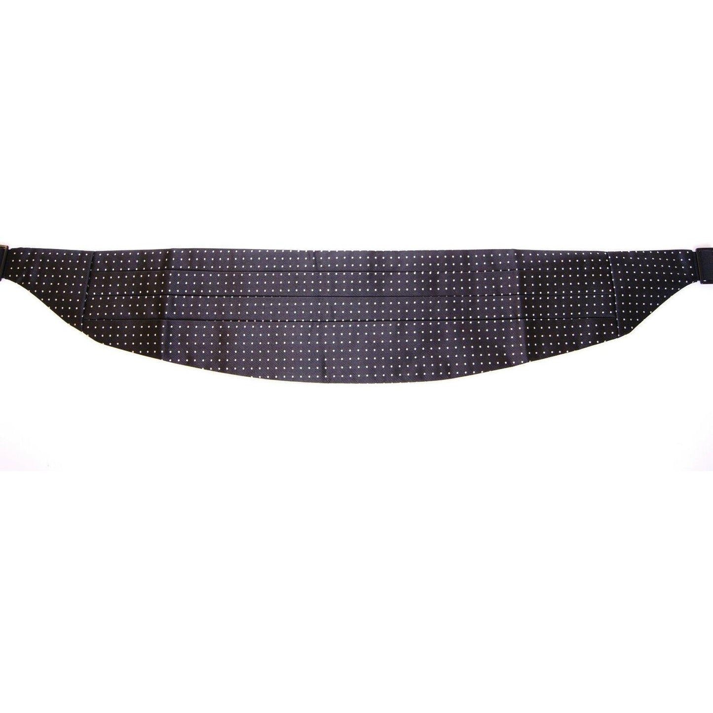 Dolce & Gabbana Elegant Black Silk Polka Dot Cummerbund Dolce & Gabbana Dark Slate Gray