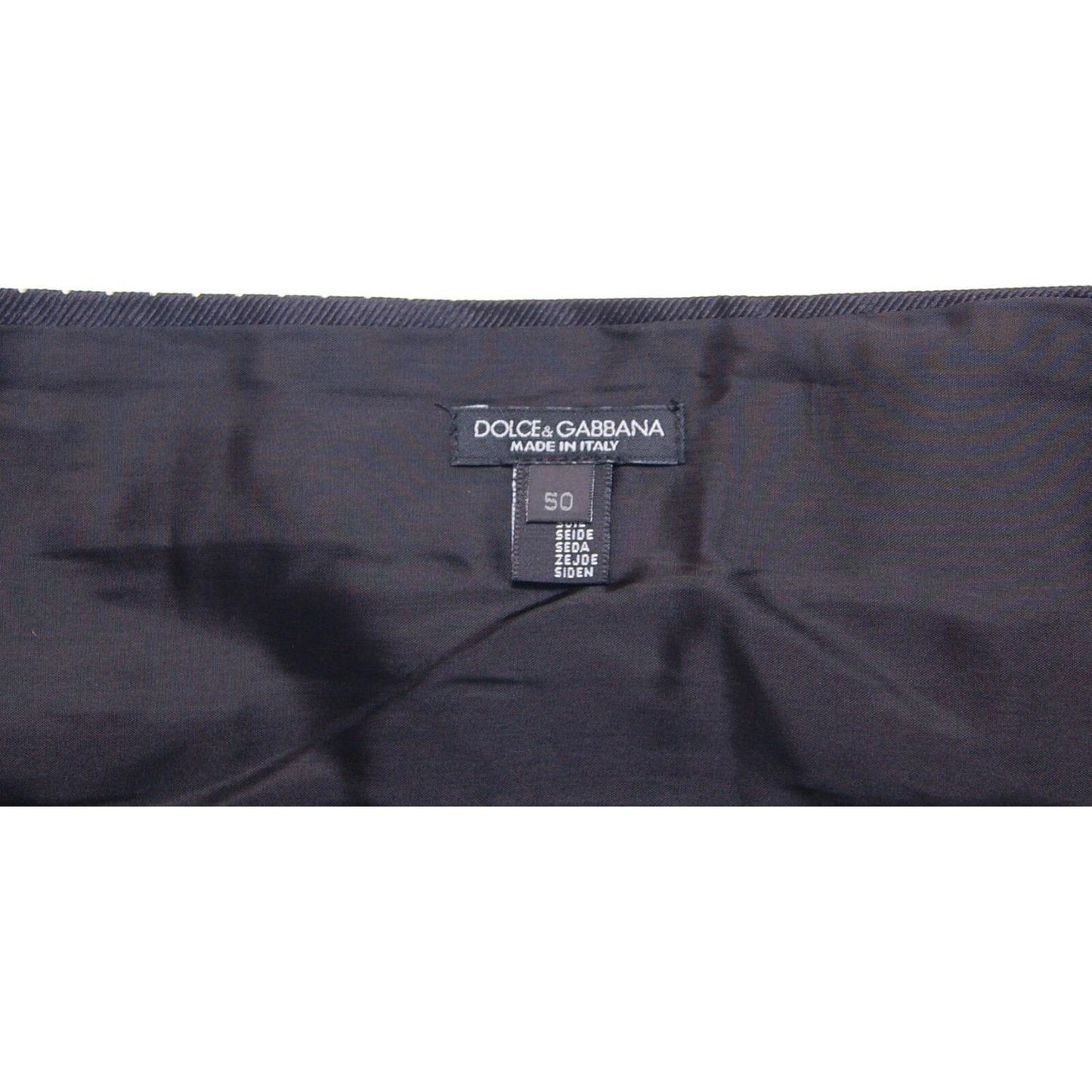 Dolce & Gabbana Elegant Black Silk Polka Dot Cummerbund Dolce & Gabbana Dark Slate Gray