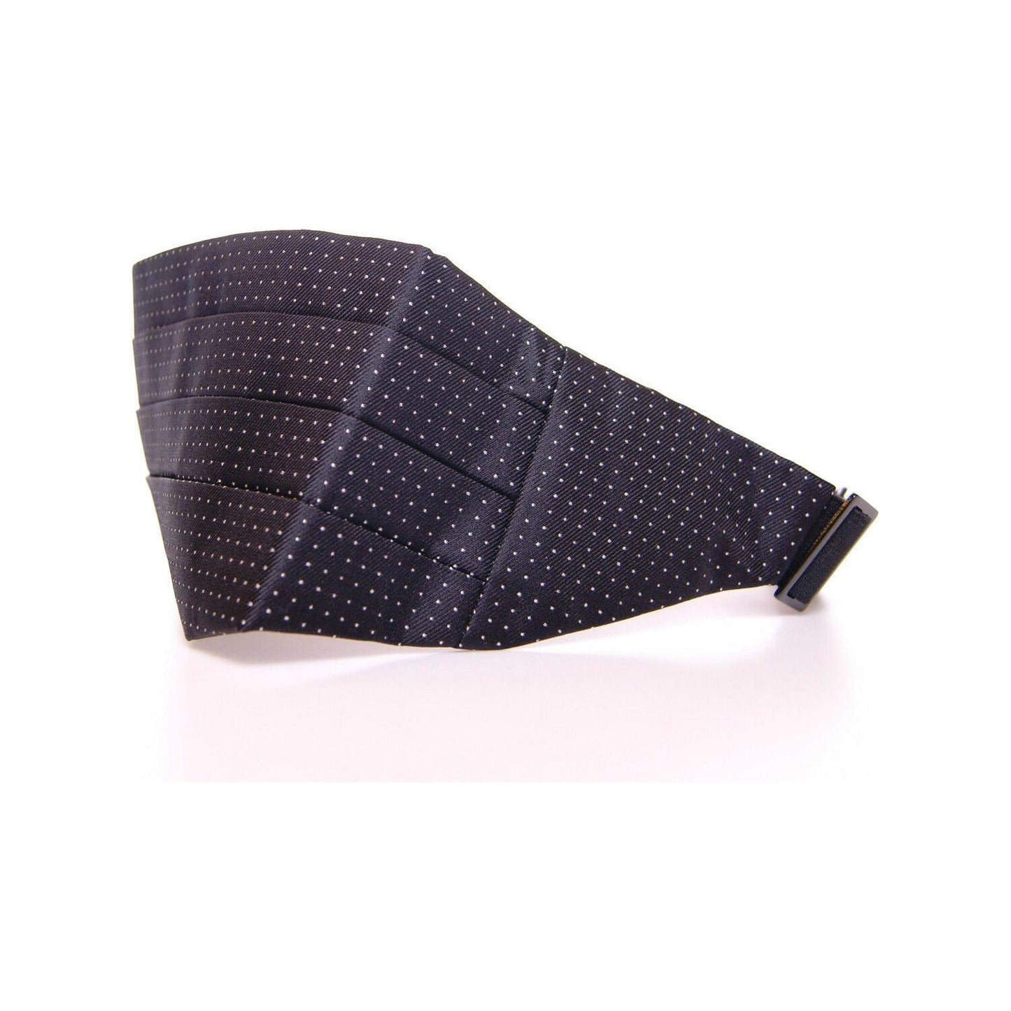 Dolce & Gabbana Elegant Black Silk Cummerbund with Polka Dots Dolce & Gabbana White Smoke