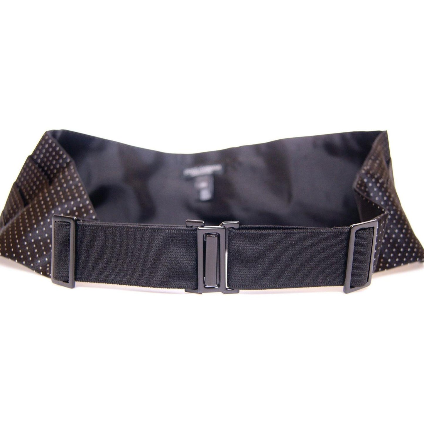 Dolce & Gabbana Elegant Black Silk Cummerbund with Polka Dots Dolce & Gabbana Dark Slate Gray