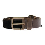 Dolce & Gabbana Elegant Leather-Cotton Fusion Men's Belt Belt Dolce & Gabbana Dark Slate Gray