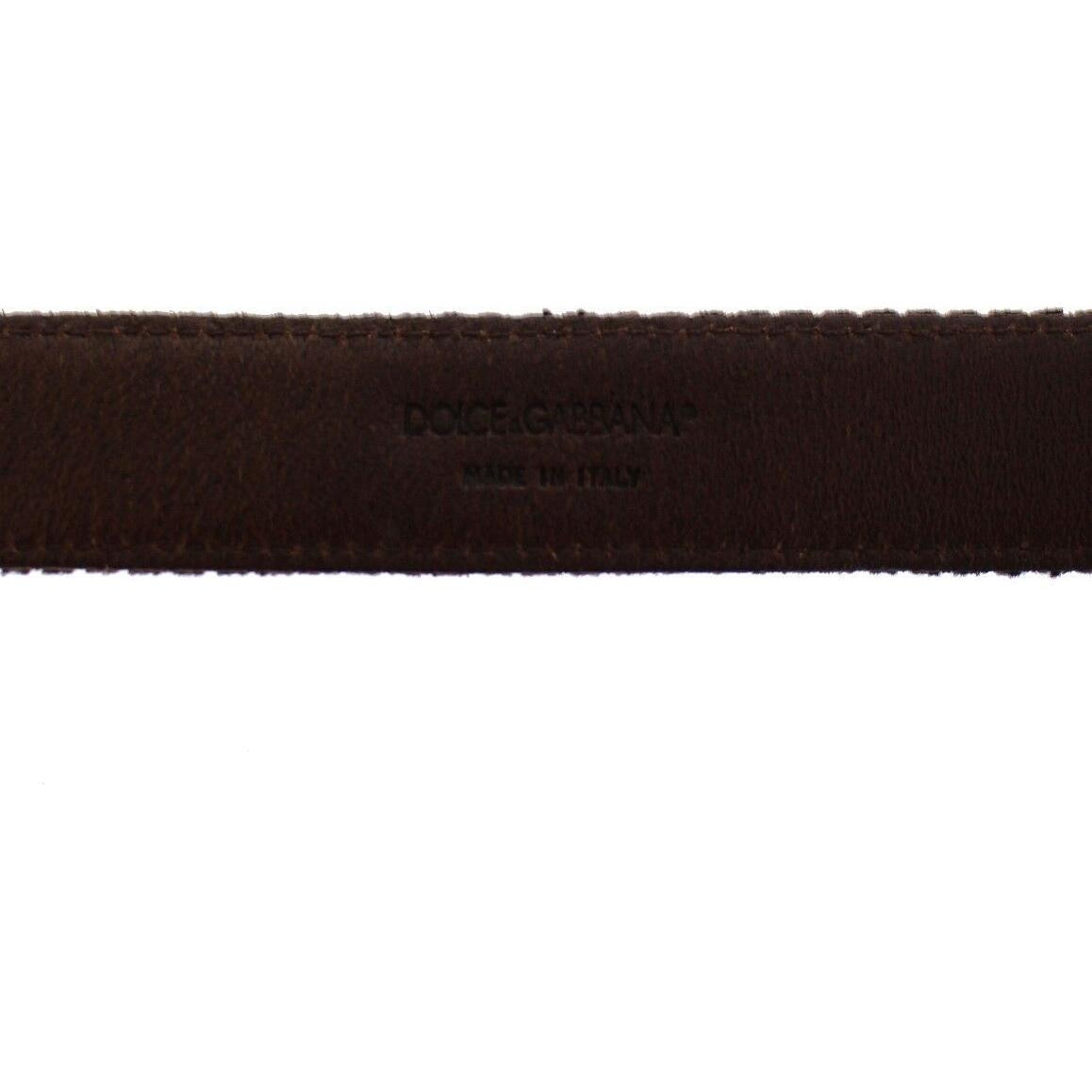 Dolce & Gabbana Elegant Leather-Cotton Fusion Men's Belt Belt Dolce & Gabbana Black