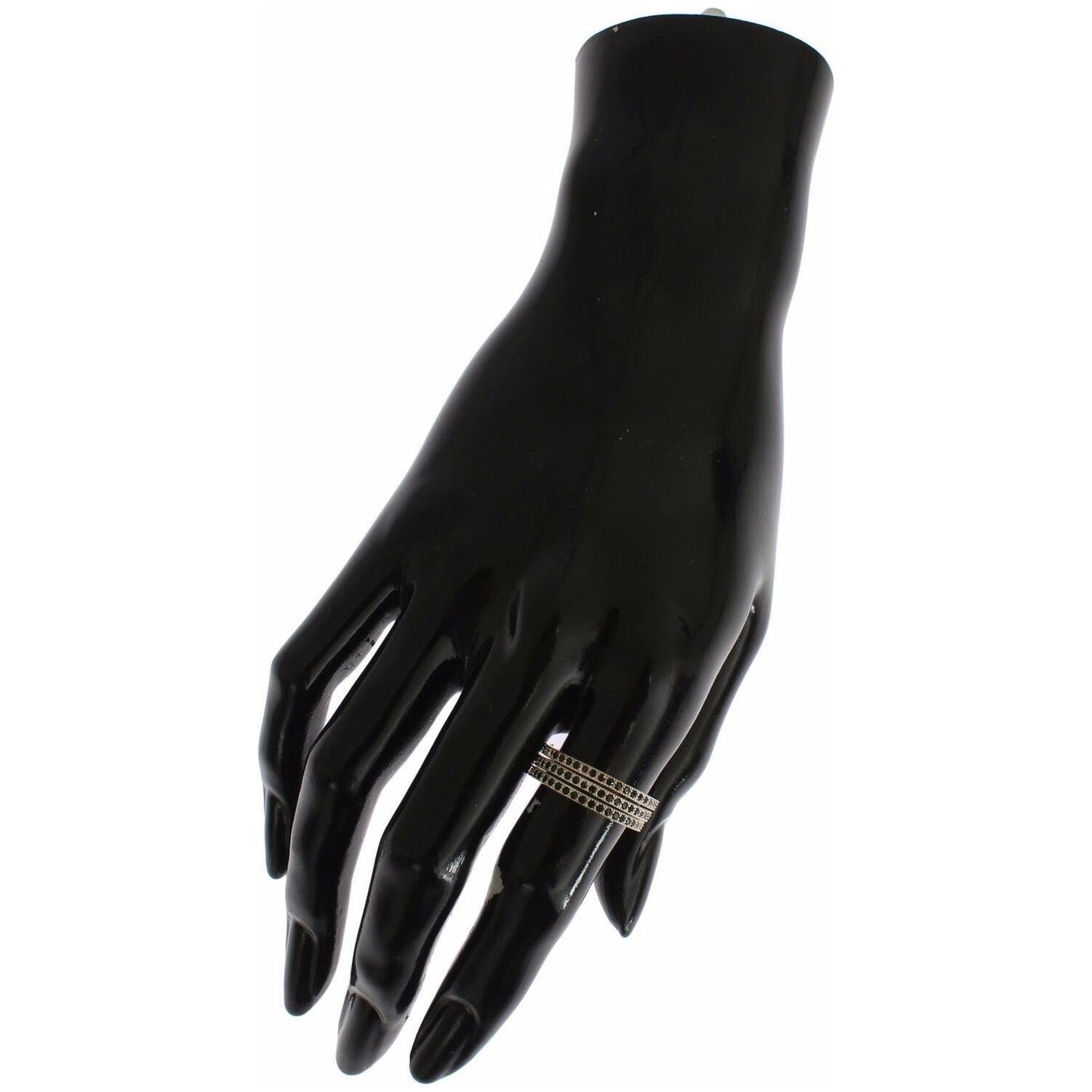 Nialaya Black CZ 925 Sterling Silver Womens Ring Nialaya