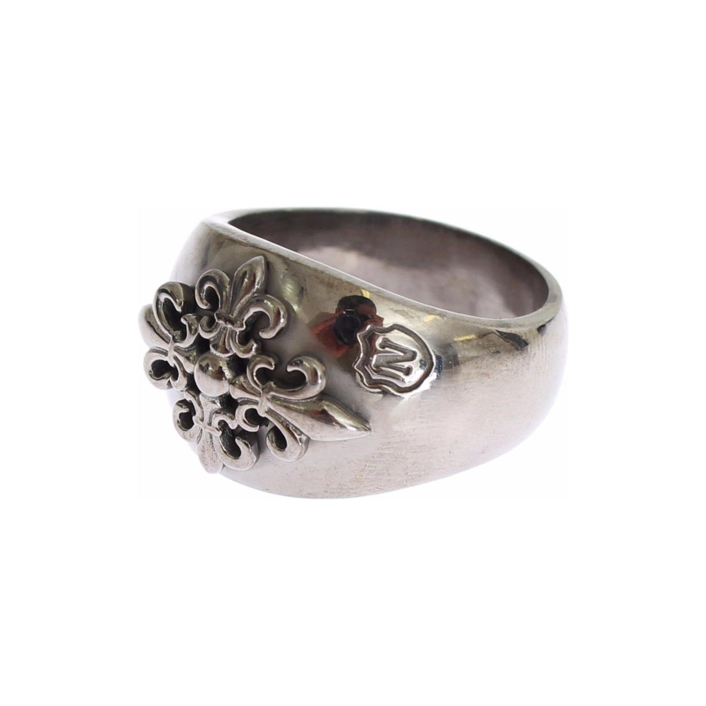 Nialaya Sterling Silver Rhodium Men's Statement Ring Ring Nialaya Gray