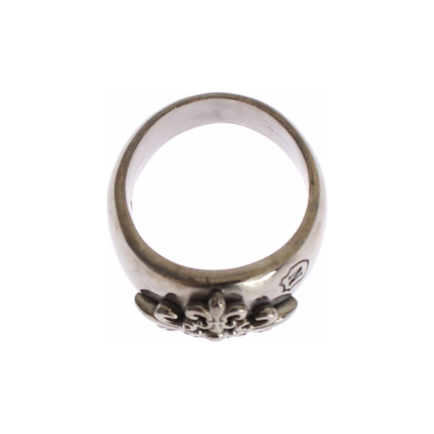 Nialaya Sterling Silver Rhodium Men's Statement Ring Ring Nialaya Gray