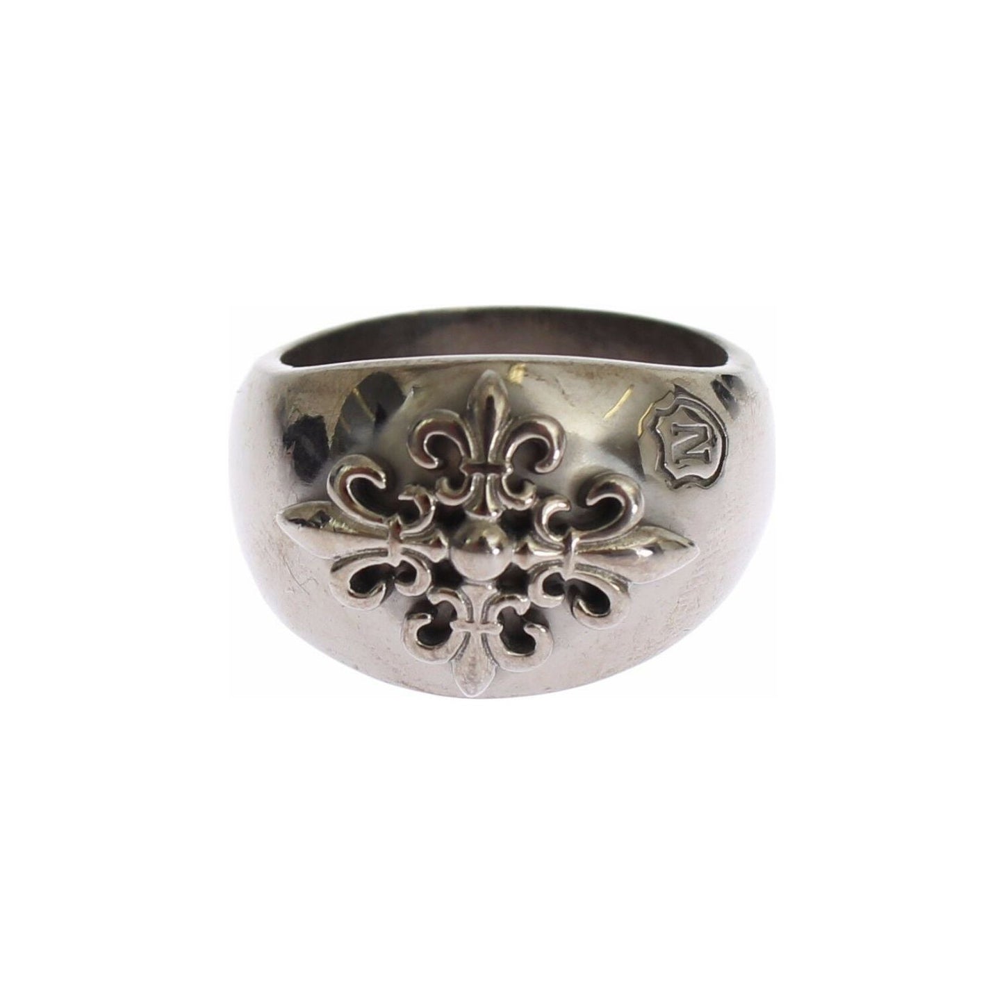 Nialaya Sterling Silver Rhodium Men's Statement Ring Ring Nialaya Gray