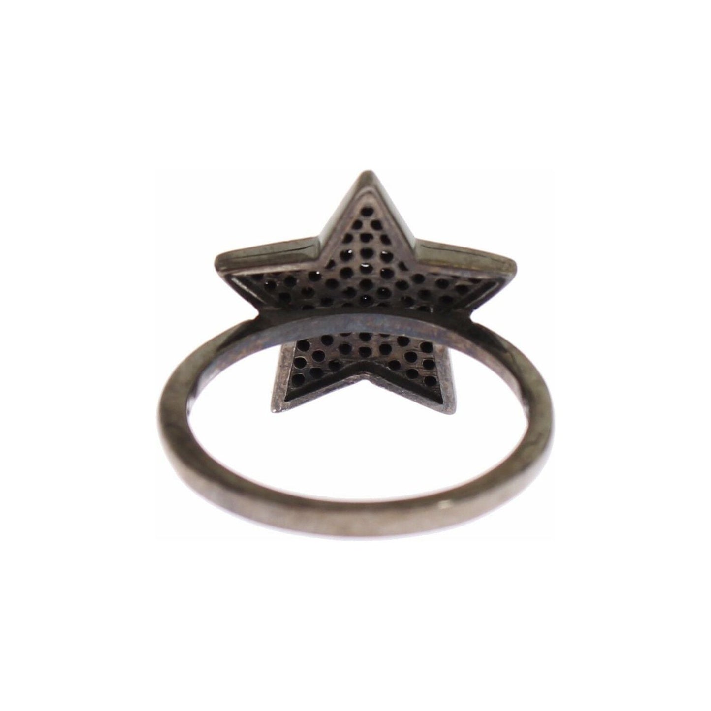 Nialaya Exquisite Sterling Silver CZ Crystal Ring Ring Nialaya Dim Gray