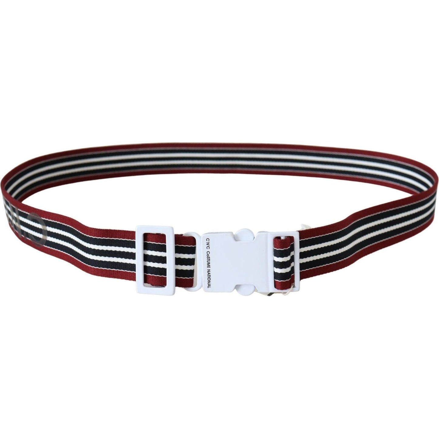 Costume National Elegant Stripe Canvas Waist Belt Costume National Dark Slate Gray