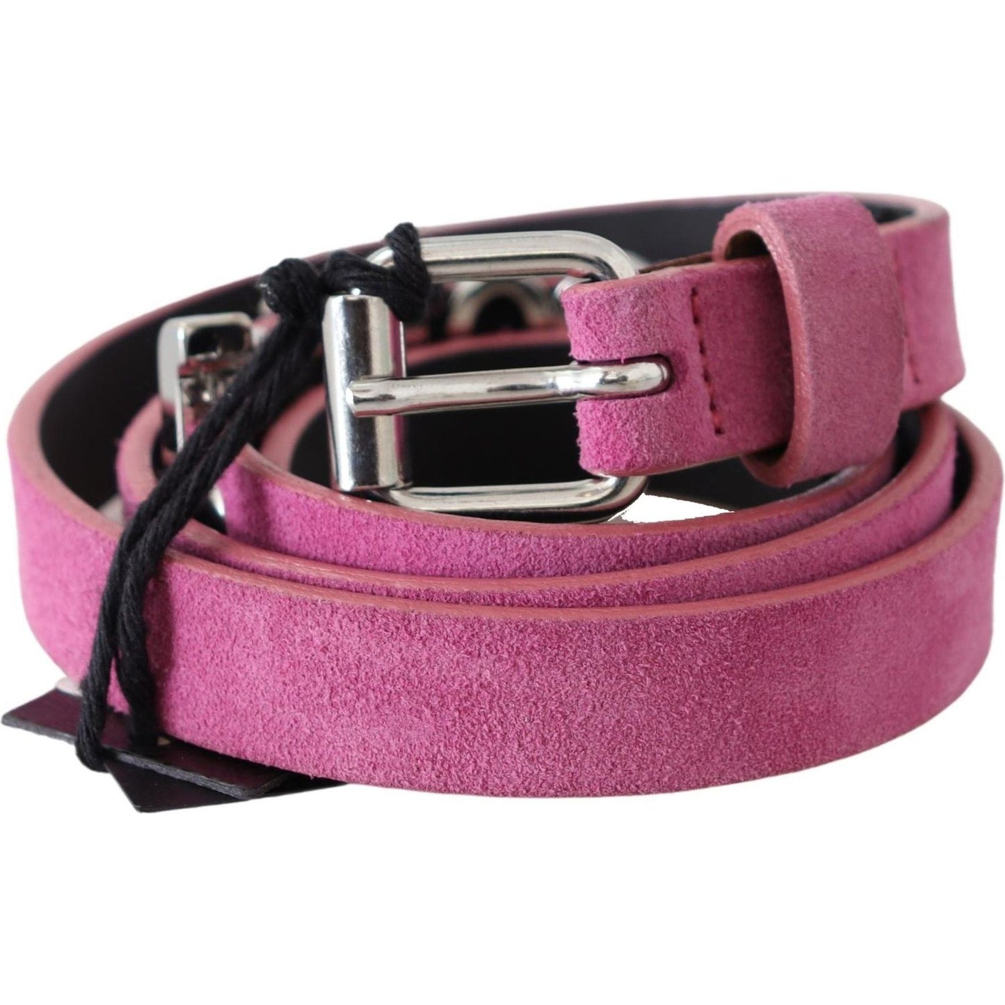 Just Cavalli Fuschia Pink Leather Waist Belt Belt Just Cavalli Maroon