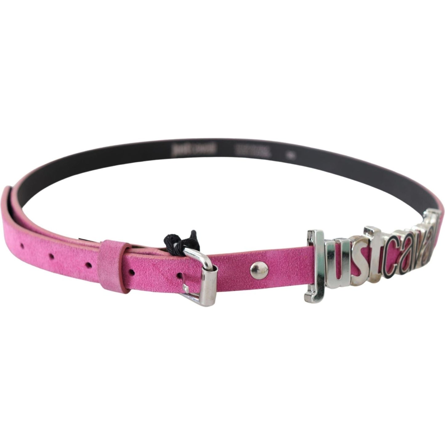 Just Cavalli Fuschia Pink Leather Waist Belt Belt Just Cavalli Rosy Brown