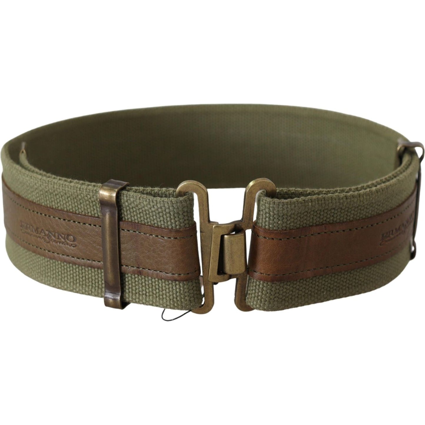 Ermanno Scervino Chic Army Green Rustic Belt Belt Ermanno Scervino Dark Olive Green