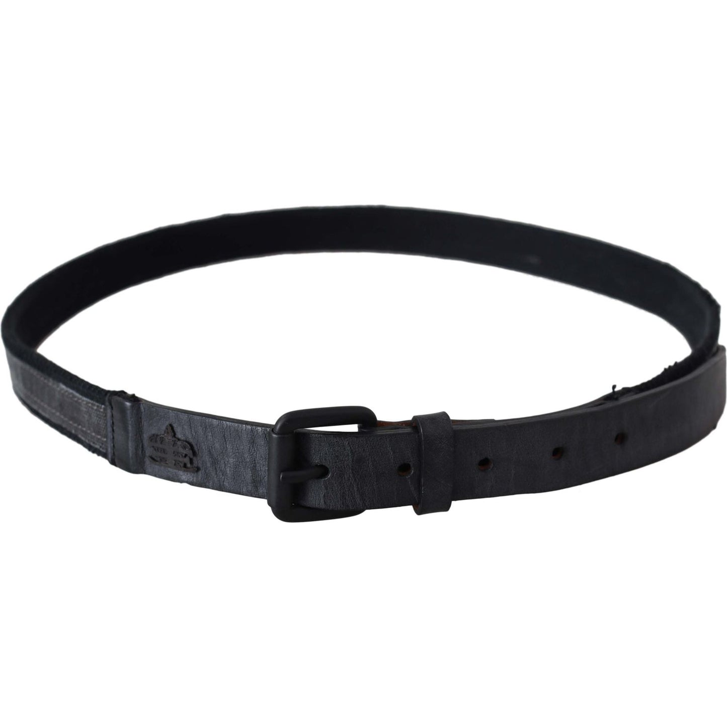Ermanno Scervino Chic Black Leather Waist Belt Belt Ermanno Scervino Dark Slate Gray