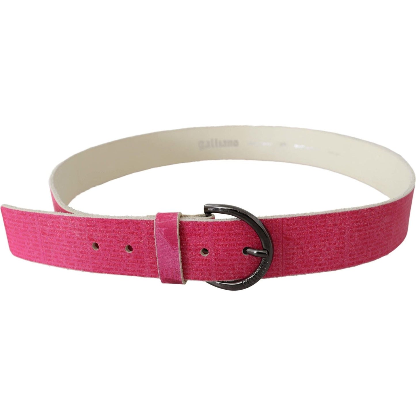 John Galliano Elegant Pink Leather Fashion Belt Belt John Galliano Maroon