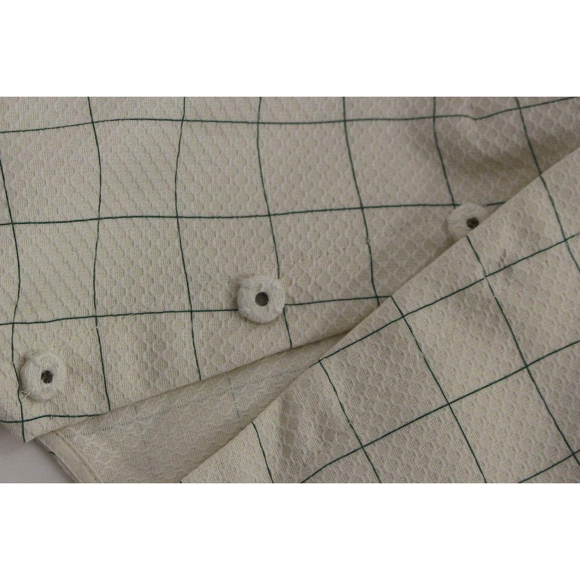 Andrea Incontri Chic White Sleeveless Cotton Shirt Top Andrea Incontri Light Slate Gray