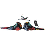 Dolce & Gabbana Black Corals Print Women Beachwear Bikini Tops BIK1228-IT1