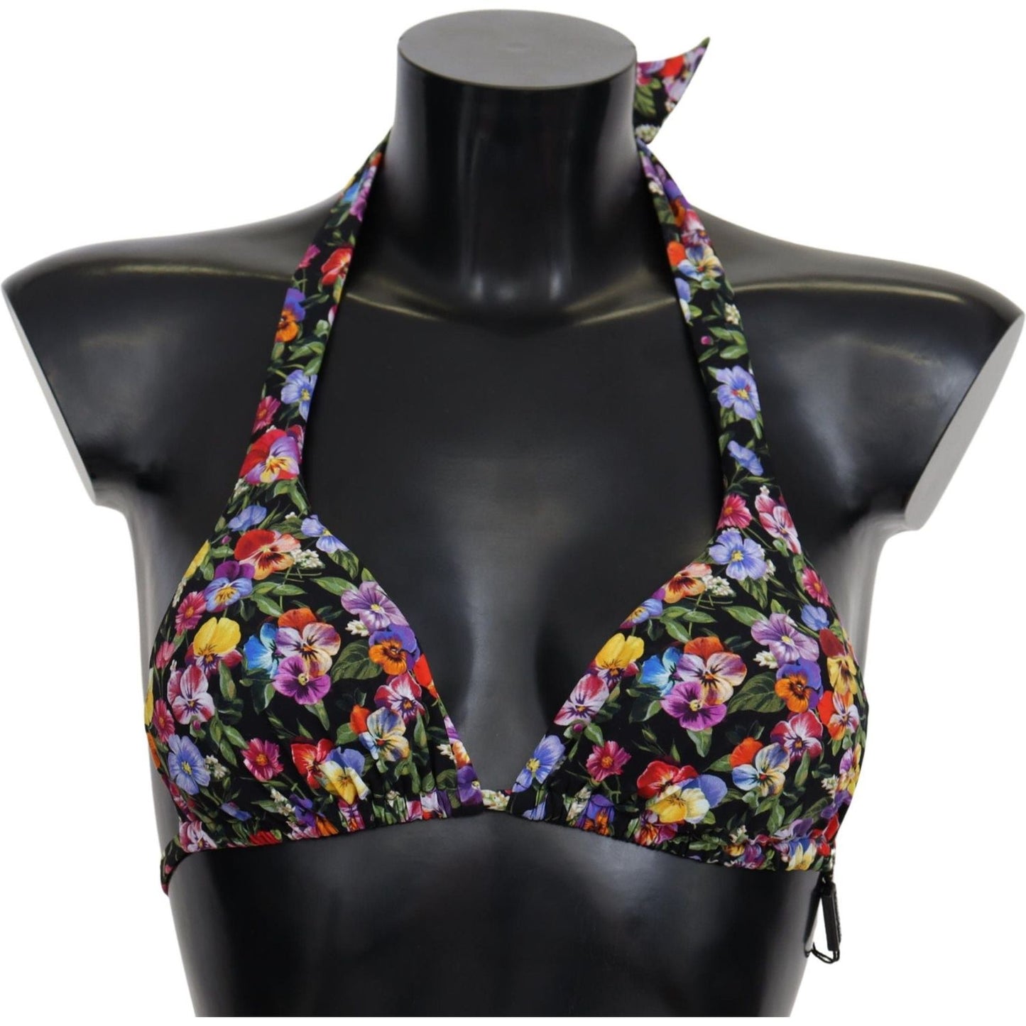 Dolce & Gabbana Chic Floral Printed Bikini Top Dolce & Gabbana Dark Slate Gray