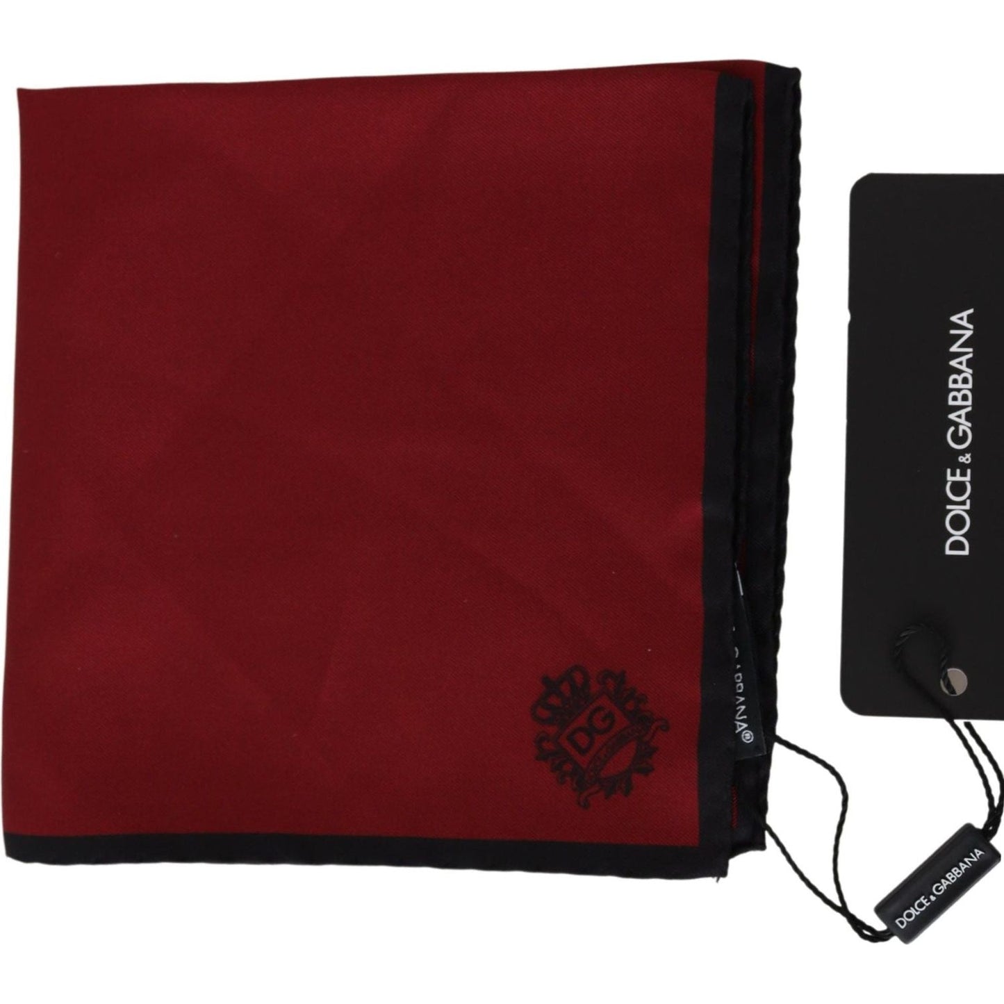 Dolce & Gabbana Elegant Red Silk Square Handkerchief Dolce & Gabbana Dark Red
