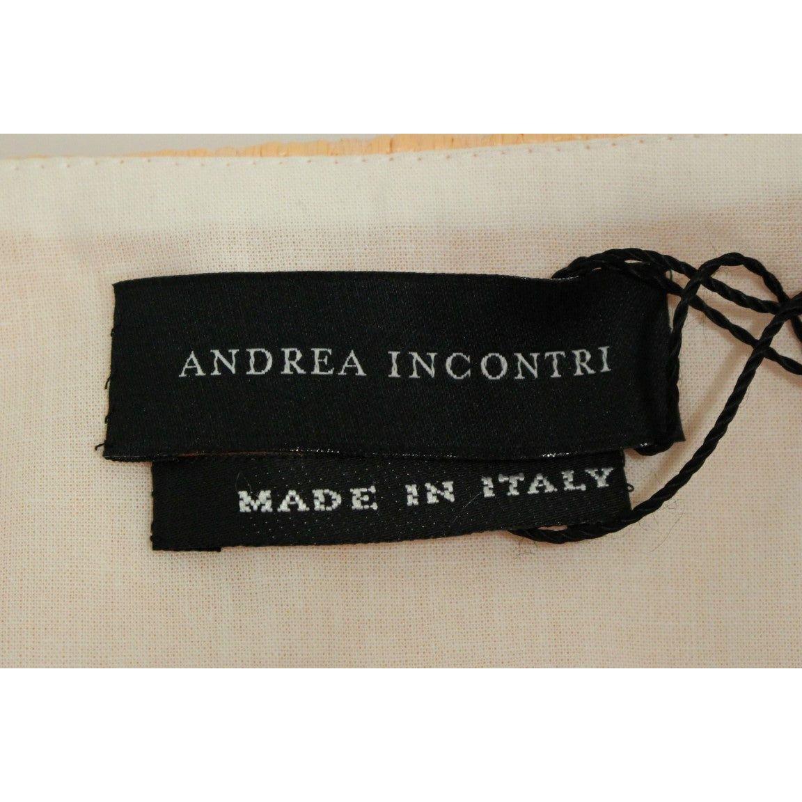 Andrea Incontri Chic Pink Silk-Blend Short Sleeve Coat Coats & Jackets Andrea Incontri Dark Gray