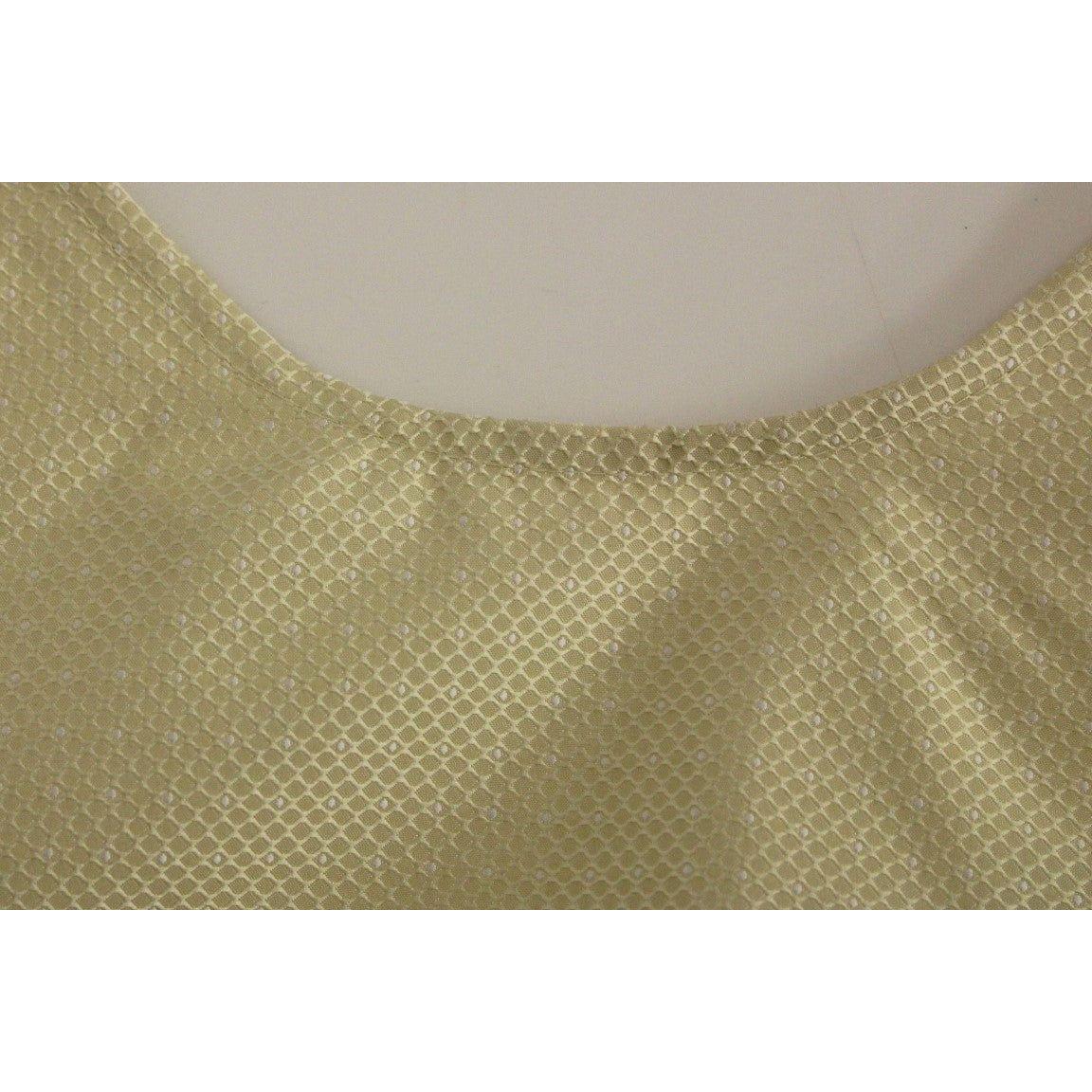 Andrea Incontri Elegant Beige Shift Sleeveless Dress Dresses Andrea Incontri Rosy Brown