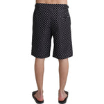 Dolce & Gabbana Black Polka Dots Beachwear Shorts Swimwear BIK1095-IT4