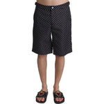 Dolce & Gabbana Black Polka Dots Beachwear Shorts Swimwear BIK1095-IT4