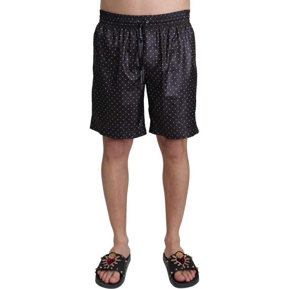 Dolce & Gabbana Black Polka Dot Print Beachwear Swimwear BIK1106-IT4